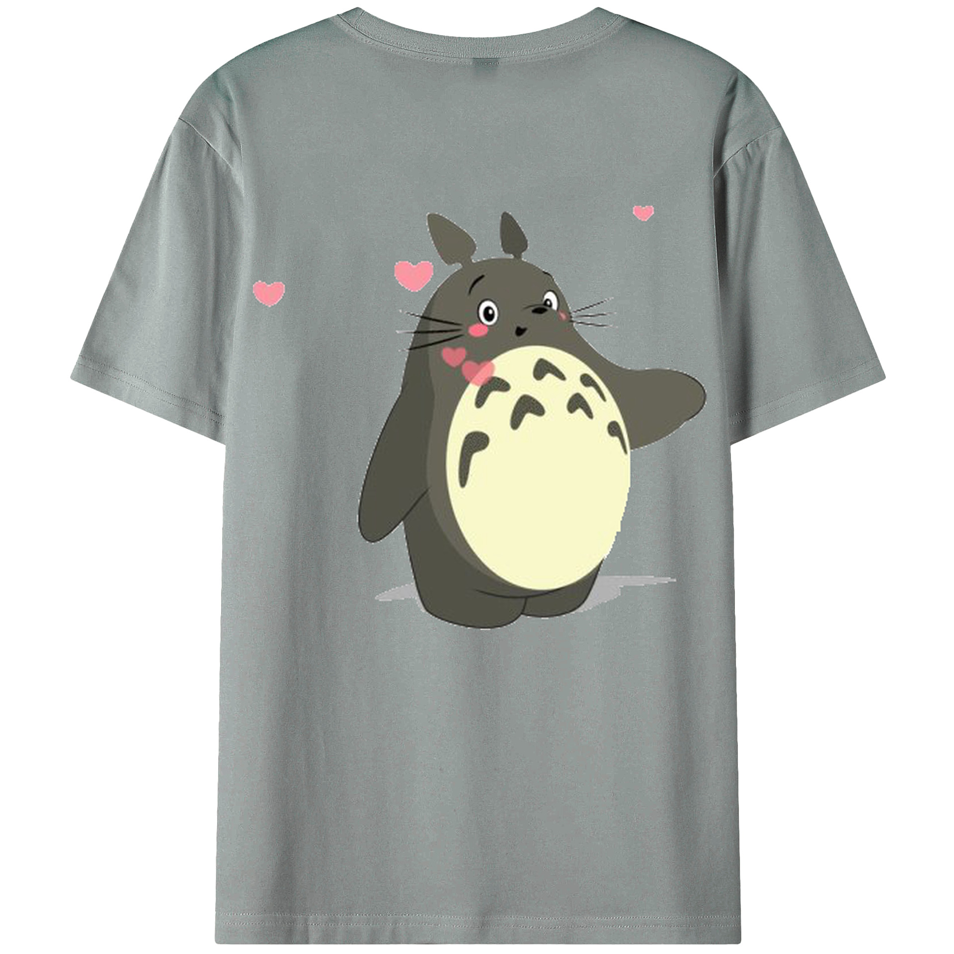 （画像用） となりのトトロ 草壁メイ 草壁サツキ My Neighbor Totoro Satsuki Kusakabe Mei Kusakabe 綿100％ メンズ半袖Tシャツ（バックプリント） 通気性